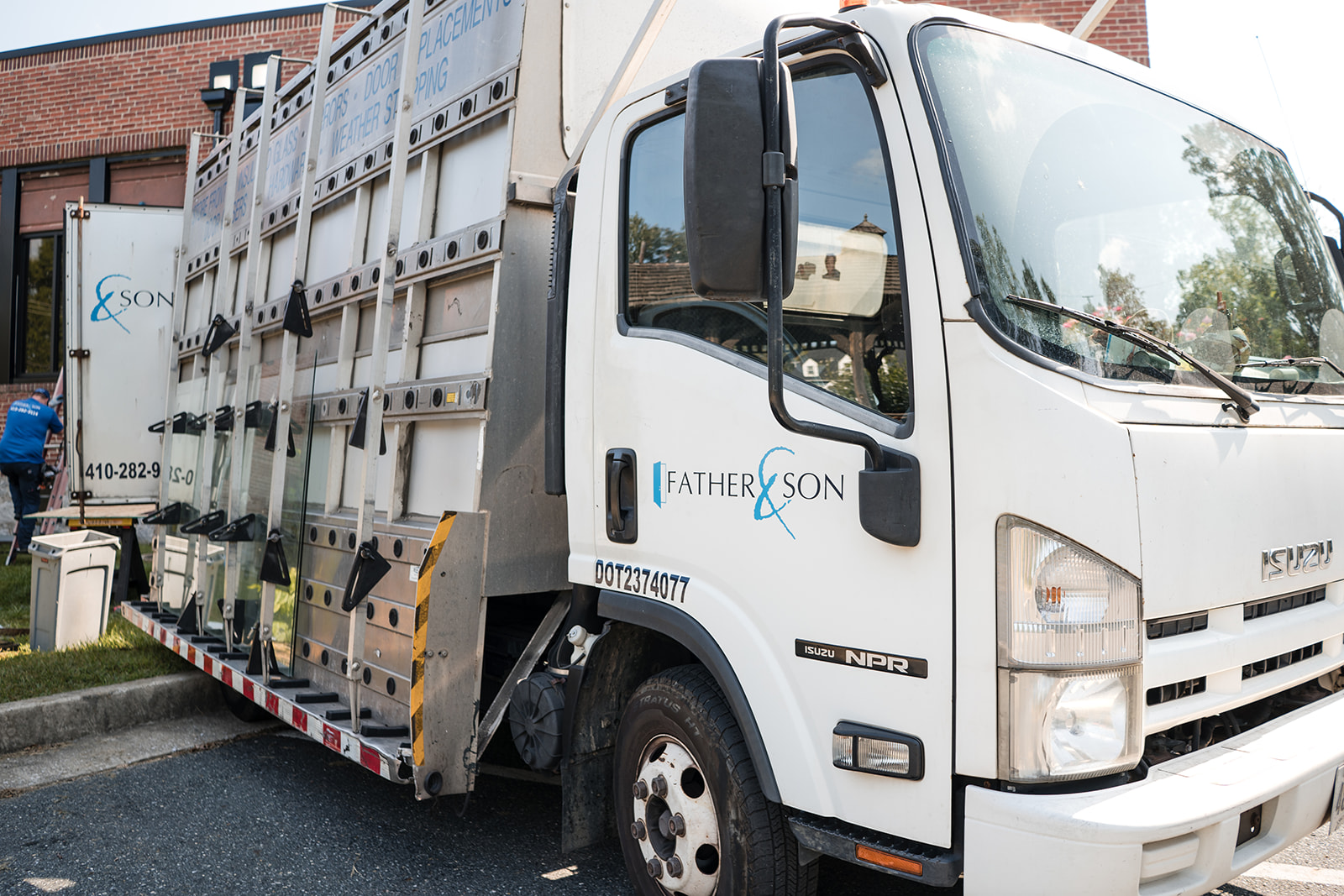 front view of company truck
